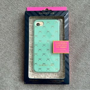 Dabney Lee iPhone 7 Hardshell Case Mint Green Gold Bows